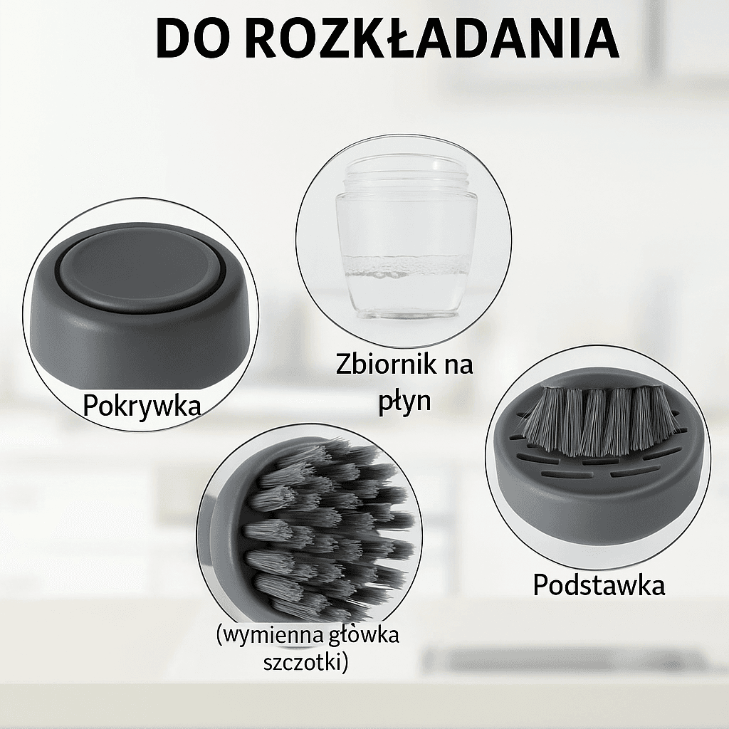 Szczotka z dozownikiem do naczyń – szybkie i wygodne zmywanie