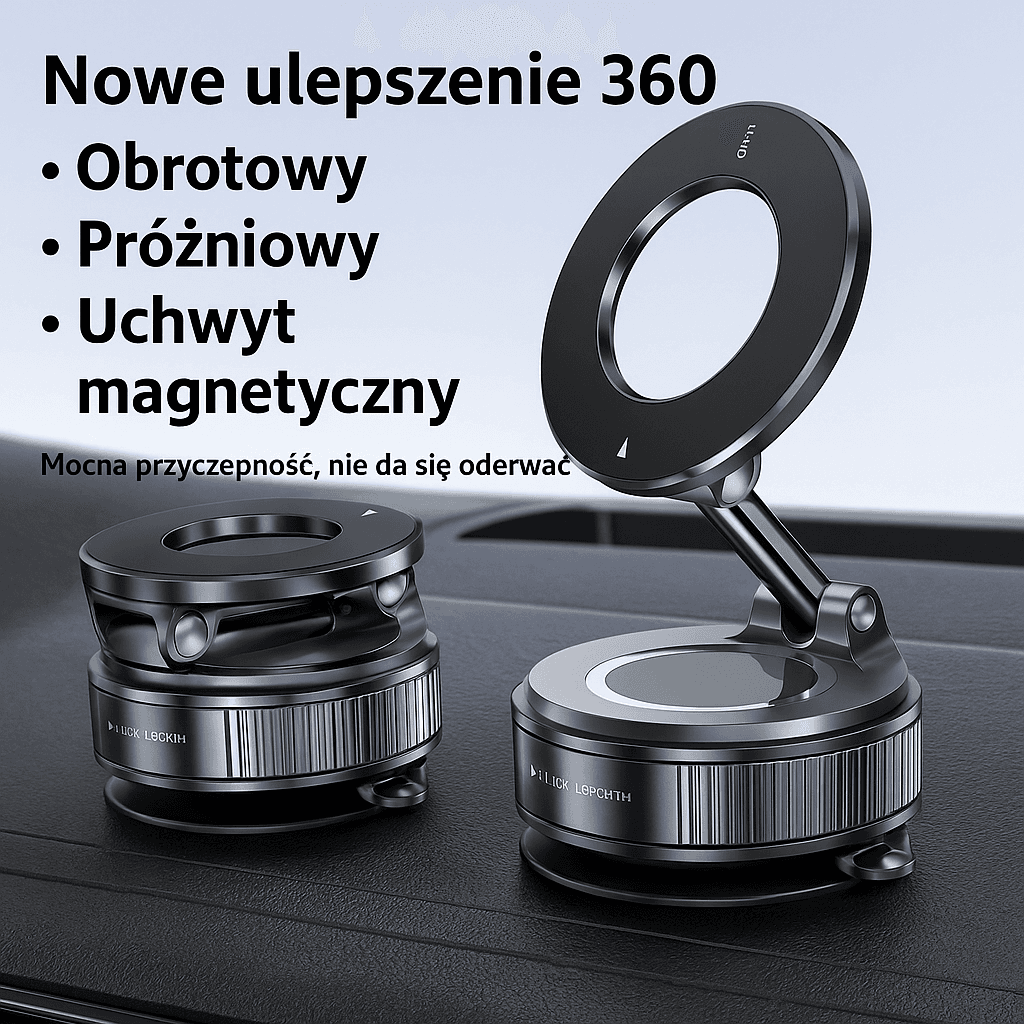 Magnetyczny uchwyt samochodowy 360°