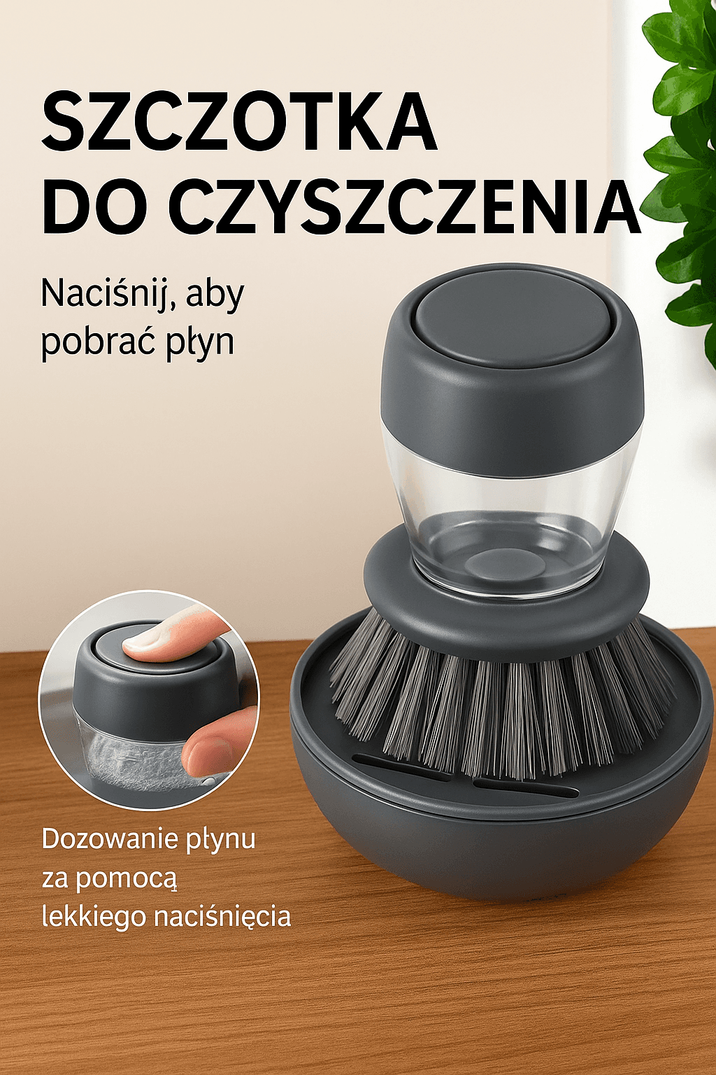 Szczotka z dozownikiem do naczyń – szybkie i wygodne zmywanie