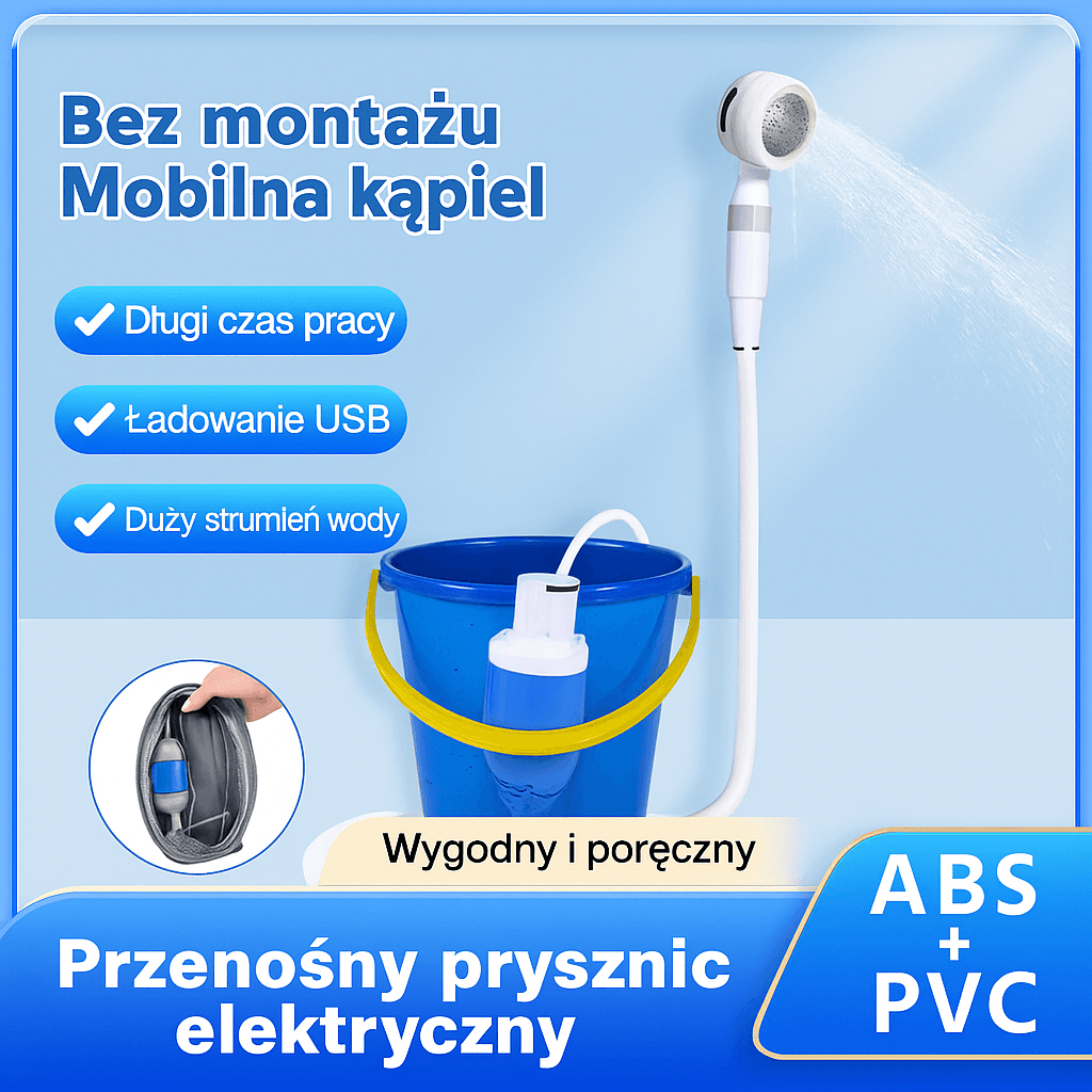 Prysznic turystyczny z pompką – kąpiel gdziekolwiek jesteś
