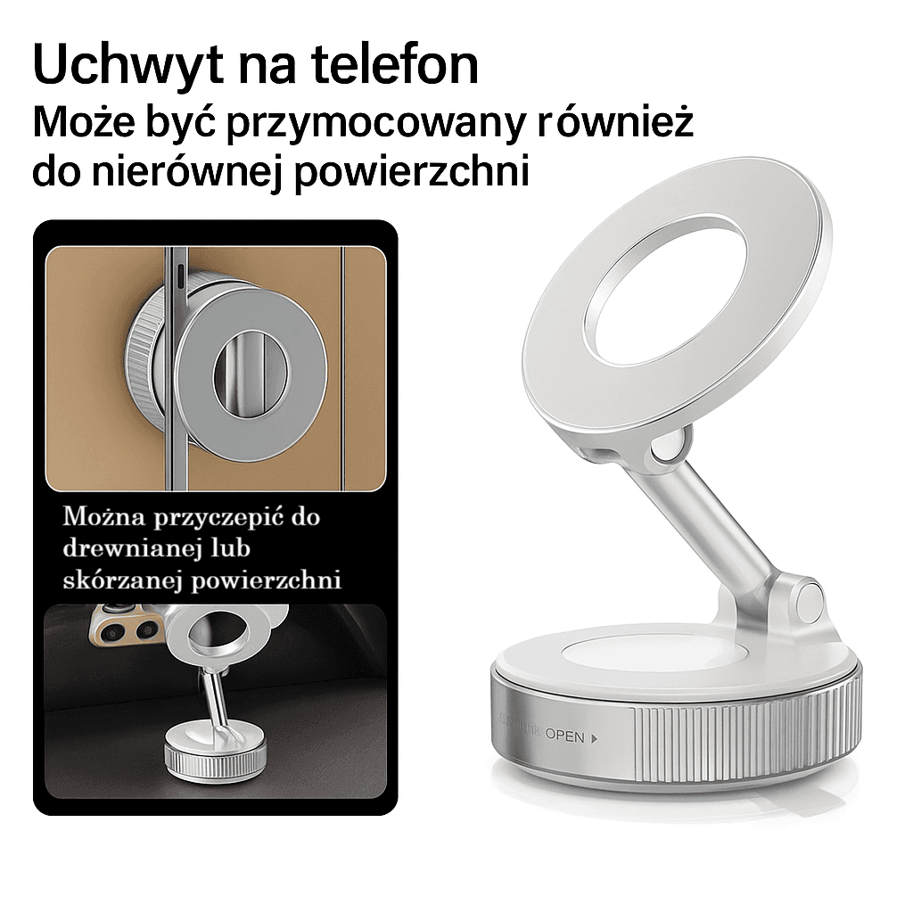 Magnetyczny uchwyt samochodowy 360°