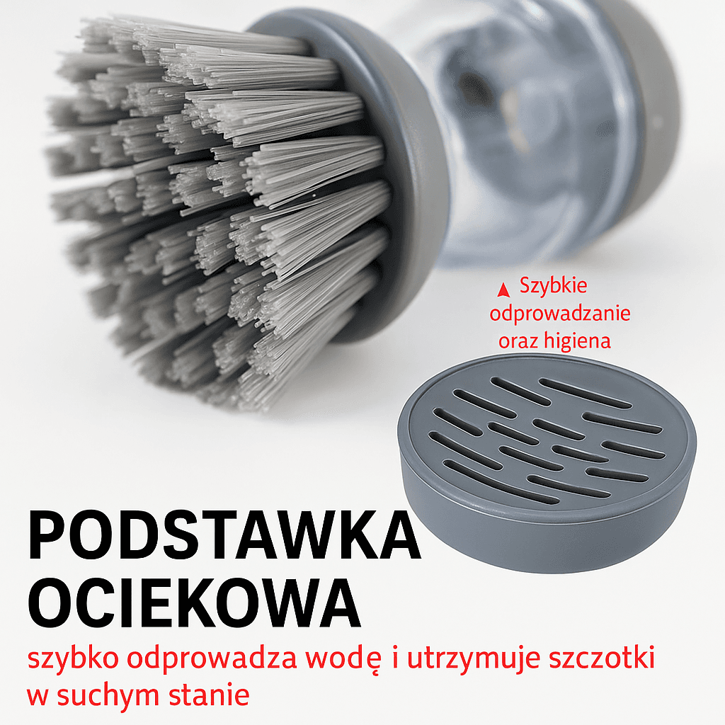 Szczotka z dozownikiem do naczyń – szybkie i wygodne zmywanie
